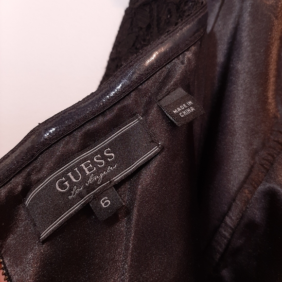 GUESS Dakota Lace Peplum Strapless Mini Dress - Picture 13 of 15